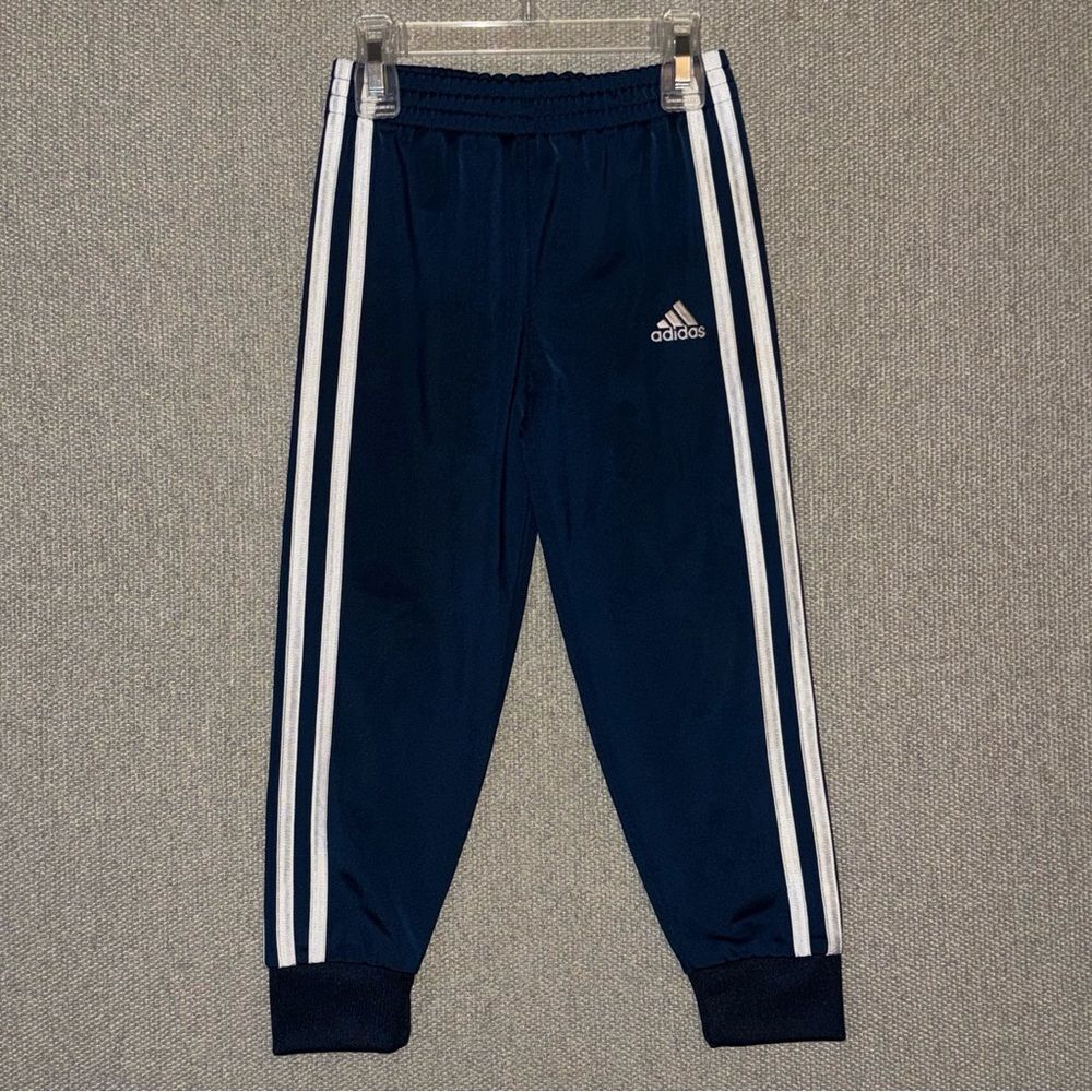 adidas Navy Blue Sweatpants with White Stripes